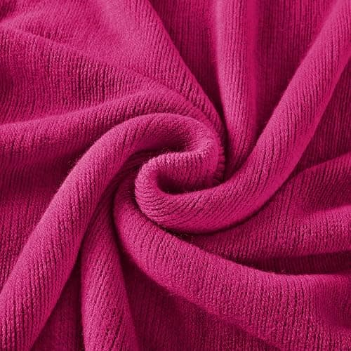 Homiest Dark Pink Knitted Throw Blanket with Fringe, 50x60 Inch | Pure Acrylic, Lightweight & Breathable, All-Season Use, Machine Washable, Wrinkle & Fade Resistant, for Couch Sofa And Bed thumbnail 8