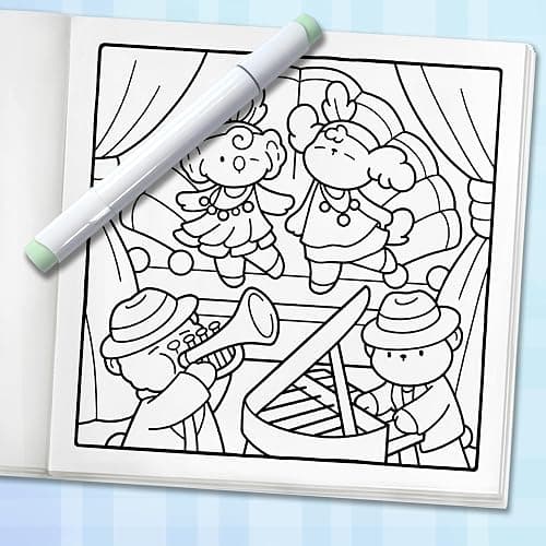 Cozy Eras: Cute Coloring Book for Adults and Teens with Adorable Characters and Nostalgic Scenes for Relaxation (Cozy Coloring Books) thumbnail 9