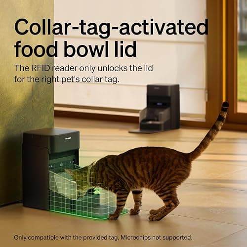 PETLIBRO RFID Cat Feeders for 2 Cats, Collar Sensor for Personalized Meals, Cats Recognition, Diet Tracking and Anti-Stealing for Multi-Pets Homes and Different Diets, Automatic Pet Feeder (Pack of 2) thumbnail 2