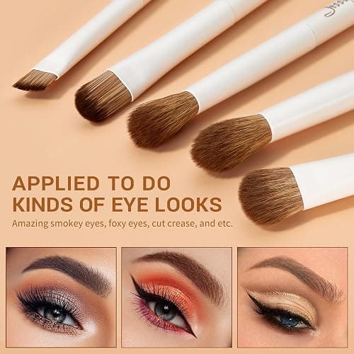 Jessup Makeup Brushes 14Pcs Makeup Brush Set Premium Synthetic Powder Foundation Contour Blush Concealer Eye Shadow Blending Liner Make Up Brush Kit Light Grey T329 thumbnail 5