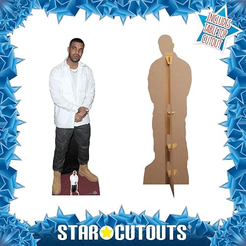 Celebrity Standee Drake Life Size Cardboard Cut Out with Table Top Mini Cut Out, Multi colour thumbnail 5