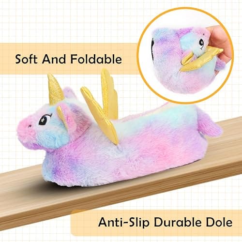 Aopuro Cute Women Penguin Animal Slippers Fluffy Warm Plush House Shoes Novelty Soft Slippers Cartoon Gifts for Birthday Christmas thumbnail 3