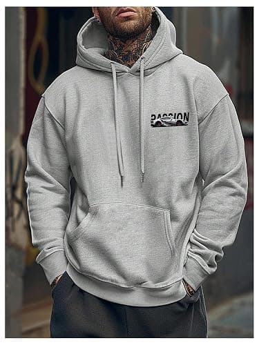 RoseSeek Men's Vintage Graphic Hoodie Long Sleeve Thermal Drawstring Hooded Sweatshirts Fall Pullovers thumbnail 2