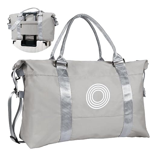 Vogewood Birthday Gifts for Girls, Initial Travel Duffel Bag, Sports Bag, Personalized Weekender Bag with Shoulder Strap, Monogram Overnight Bag, Gift for Friend Sister Teacher Gifts (Letter O) - Image 1