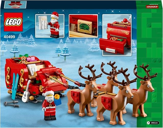 LEGO Santa's Sleigh - Building Toys for Kids, Boys & Girls, Ages 9+ - Indoor Christmas Decorations for Home W/Santa Claus Figurine & Reindeer - Gifts for Boys & Girls - 40499 thumbnail 9