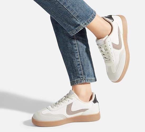LUCKY STEP Women's Retro Fashion Sneakers Classic Casual Walking Shoes Non Slip Comfort Skate Shoes thumbnail 2
