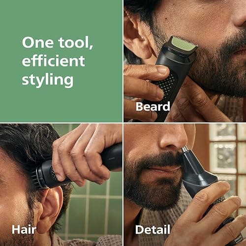 Philips Norelco All-in-One 3000 Series 13 in 1 Trimmer, Beard Styler & Men's Hair Clipper, 9 Length Settings & Self-Sharpening Skin-Friendly Blades, MG3919/50 thumbnail 2