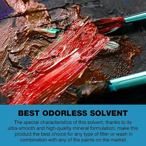 Odorless Paint Thinner for Oil Painting - Oil Painting Thinner - Artist Paint Thinner - for Thinning Oils, Artists - 3.4oz thumbnail 4