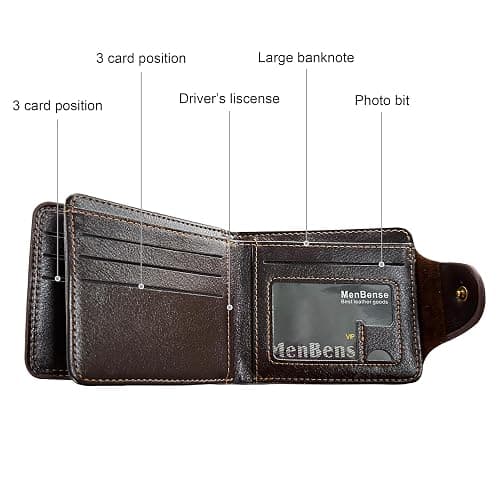 UZYEAOZM OP Bifold Wallet for Men, Straw Hat Luffy Skull Wallet and Keychain, Anime Fan Stylish Merch Gifts Dark Brown thumbnail 4