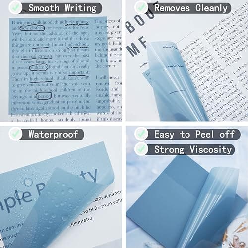 YOUDEFUL 800Pcs Transparent Sticky Note, 3"x3" Clear Sticky Note, Morandi | Waterproof Translucent Sticky Note for Books Annotation, Back to School Sticky Notes for Bible Study, School, Office thumbnail 3