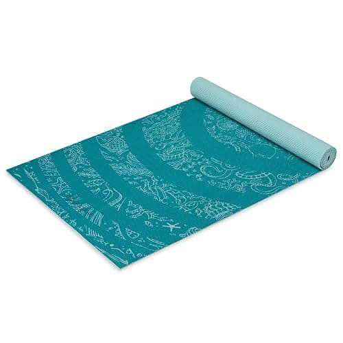 Gaiam Print Yoga Mat, Non Slip Exercise & Fitness Mat for All Types of Yoga, Pilates & Floor Exercises - Image 1