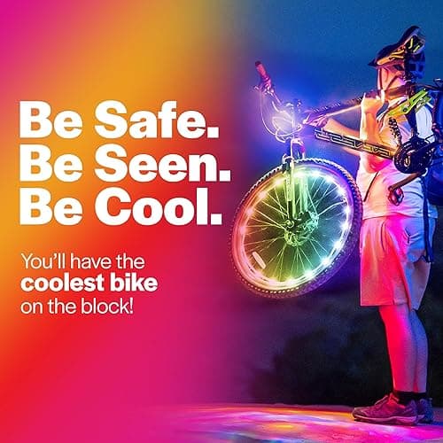 Brightz WheelBrightz LED Bike Wheel Lights - 2025 Edition with Superior Straps & LED-Weatherproof Shield! 14 Colors - Unmatched Durability, Visibility & 48+ Hours of Dazzling Illumination thumbnail 4