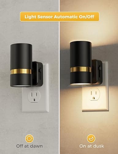 L LOHAS LED Night Lights Plug into Wall, Dimmable Night Light with 0-100LM Brightness Adjustable, 3000K Soft White, Nightlight with Dusk to Dawn, 2 Pack thumbnail 3