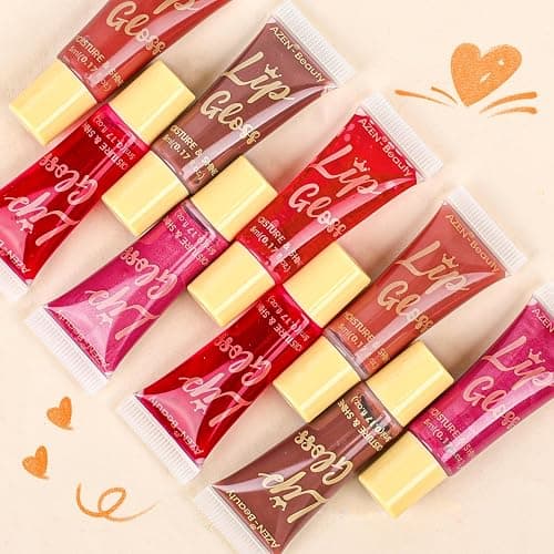 AZEN 24 Pack Lip Gloss Set, Color Lip Oil for Dry Cracked Lips Moisturizing Hydrating Nourishing with Vitamin E thumbnail 2