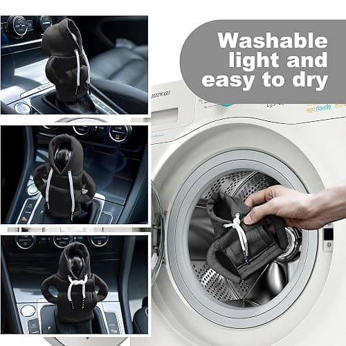Gear Shift Hoodie, Gear Shift Cover, Universal Car Shift Knob Hoodie, Mini Hoodie for Car Shifter, Automotive Interior Cute Gadgets, Car Accessories and Decorations thumbnail 4