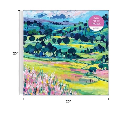 Galison Painted Hills 500 Piece Puzzle from Galison - Fun and Challenging 500 Piece Puzzle, Beautiful Illustrations, Thick and Sturdy Pieces, Great Gift Idea thumbnail 2