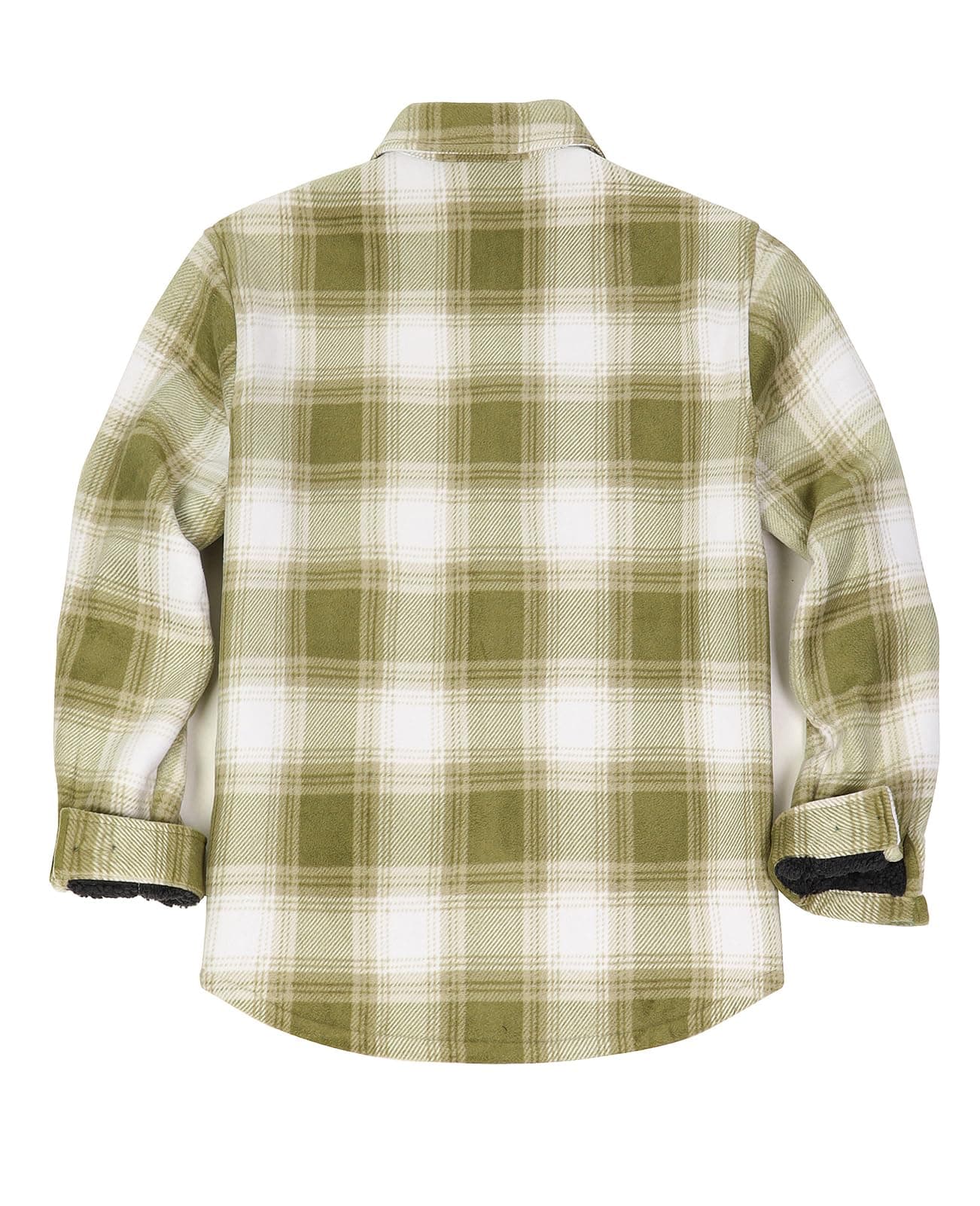 ZENTHACE Men's Warm Sherpa Lined Fleece Plaid Flannel Shirt Jacket(All Sherpa Fleece Lined) - XX-Large - Misty Woodland thumbnail 5