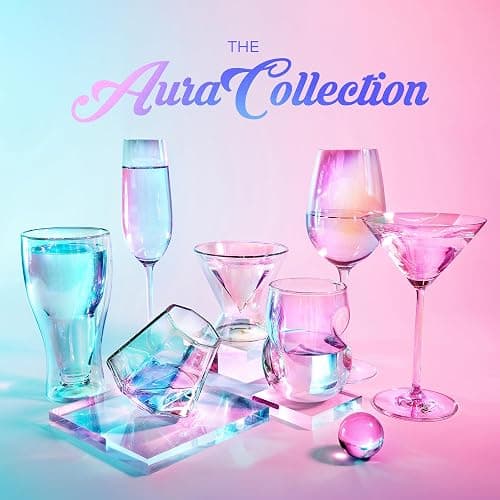 Dragon Glassware Stemless Wine Glasses - 16 oz Stemless Wine Glass Set with Finger Indentations - Set of 2 Iridescent Glassware - Aerates Naturally thumbnail 7