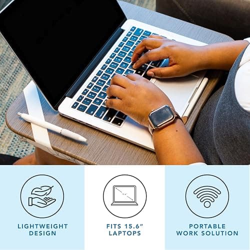 LAPGEAR Designer Lap Desk with Phone Holder and Device Ledge - Hummingbird Toile - Fits up to 15.6 Inch Laptops - Style No. 45413 thumbnail 4