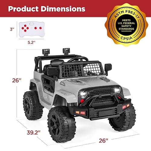 Best Choice Products 12V Kids Electric Vehicle Toy Ride On Car with Parent Remote Control for Toddlers, Seat Harness, 61 lbs Weight Capacity, Locking Doors, Spring Suspension, Bluetooth - Gray thumbnail 7