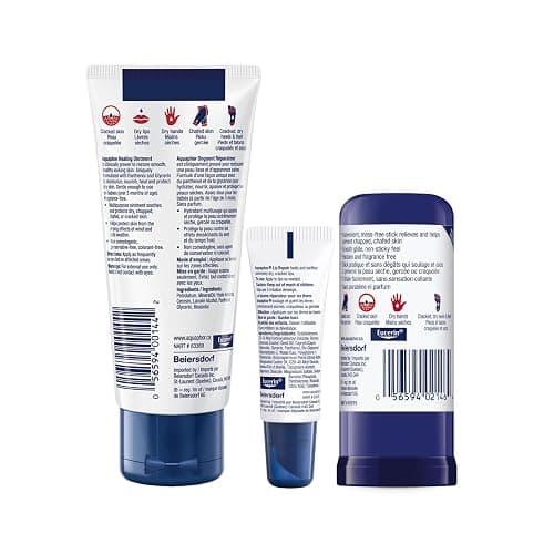 Aquaphor Skin Essentials Routine, Gift Set for All Skin Types, Includes Healing Ointment, Lip Balm, and Healing Balm Stick, 3-Piece Skincare Set thumbnail 8