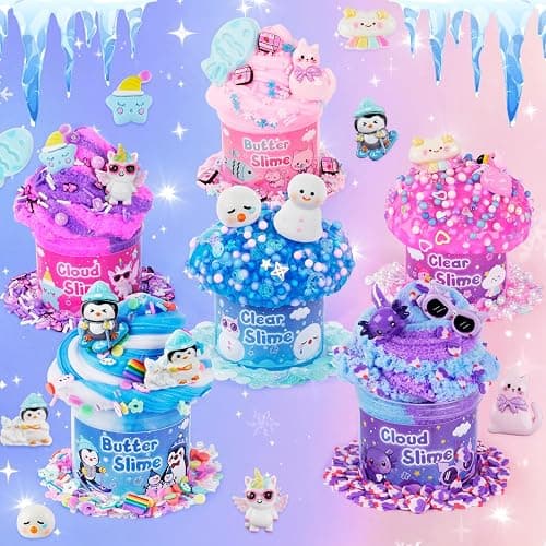 6 Pack Slimes, Slime for Kids Animal Wonderland, Butter Cloud Slime kit for Girls Ages 8-12, Toys for Girls and Boys, Birthday Halloween Christmas Party Favors for Kids Goodie Bag Stuffers thumbnail 6