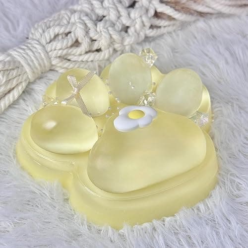 Pawfect Tail Big Taba Squishy Cat Paw, 5 in Large Paw Squeeze Toy for Stress Relief and Relax, Sticky Squishies Fidget Toys for Party Favors Novelty Things Birthday Gift (Yellow) thumbnail 4