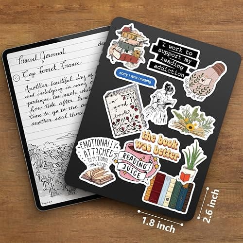 Joyppy 50 PCS Book Stickers for Kindle, Bookish Reading Kindle Stickers Pack for Books, Water Bottles, Laptops, Book Lover Sticker Accessories Gifts for Kids Teens Adults thumbnail 4