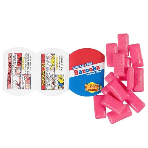 Bazooka Bubble Gum Sugar-Free Chewing Gum Pellets, Bulk Gum in Resealable Bag, 120 Ct in Original Pink Flavor, Sugar Free Bulk, Baseball Party Favors, Nostalgic 90s Candy thumbnail 3