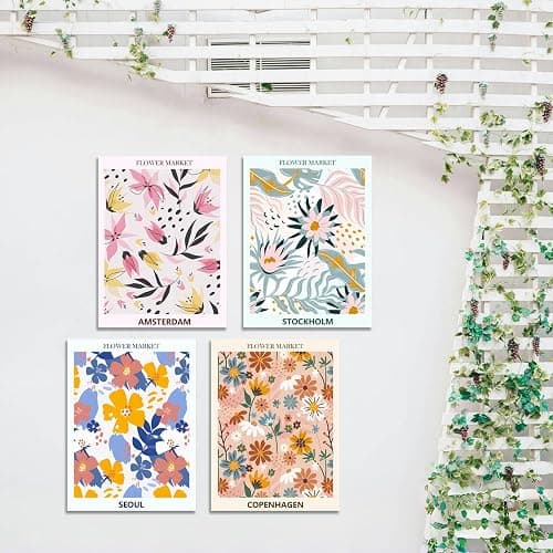 Lanzeyo Diamond Painting Kits for Adults Flower Diamond Art Kits for Beginners Diamond dot Kits Floral Wall Art DIY Adults Crafts 4PCS Gem Art (Flower) thumbnail 4