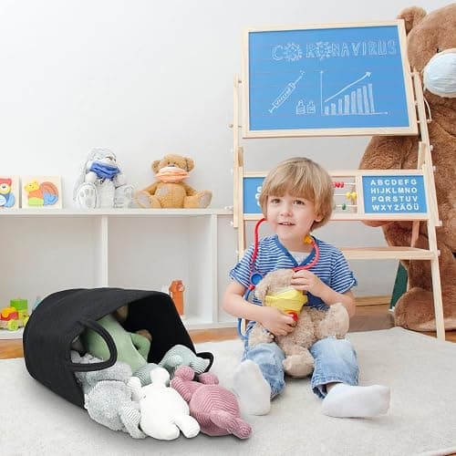 XUANGUO Black Cotton Rope Laundry Basket Hamper for Clothes Woven Storage Basket for Living Room Bedroom Boho Tall Rope Baskets for Blanket Toys Pillow Towels Baby Nursery Hamper Bin Large thumbnail 7