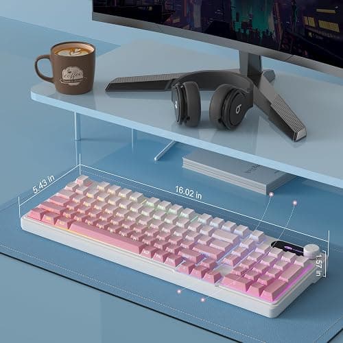 Camiysn Keyboard GK960 98 Keys 95% Layout Keyboards, Type-C Connected Keyboard, Side Engraved ABS Keycaps, for PC/loptop/MAC thumbnail 7