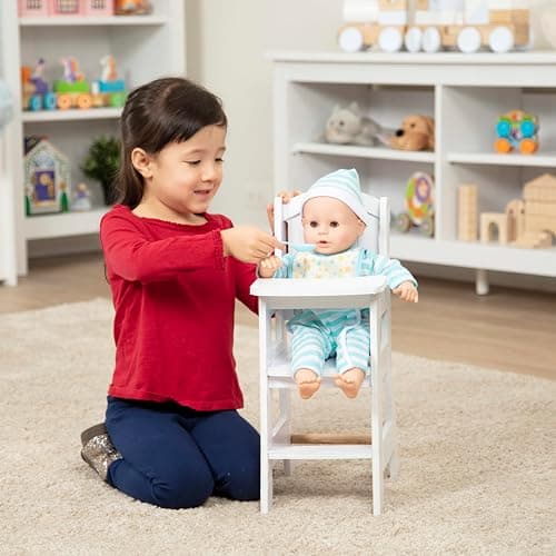 Melissa & Doug Play High Chair Pretend Play High Chair Baby Doll Accessories thumbnail 7