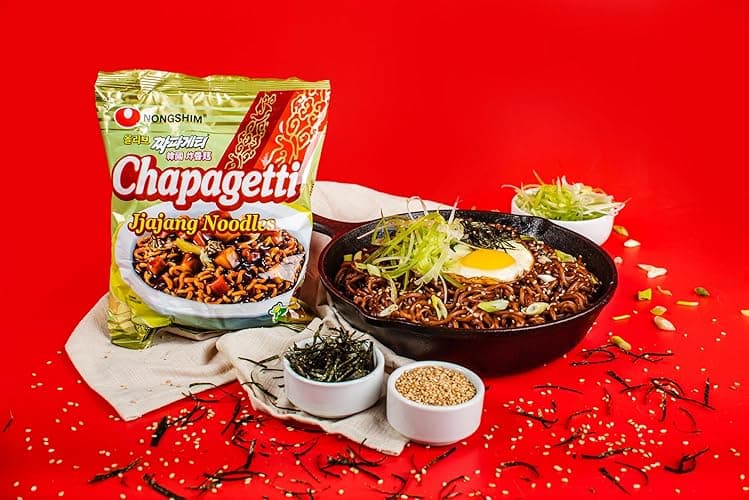Nongshim Ramen Noodles, Gourmet Instant Ramen, Premium Microwavable Noodle, Chapagetti, 4.5 Ounce (Pack of 4) thumbnail 4