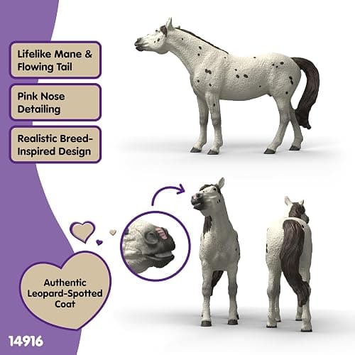 Schleich Horse Club - Knabstrupper Gelding Figure - Realistic Horse Toys for Girls and Boys - Equestrian Imaginative Play Figurines - Kids Ages 5+ | 14916 thumbnail 5