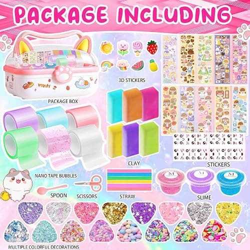 Nano Tape Bubble Kit for Kids, Squishy Maker Making Kit, Birthday for 4 5 6 7 8 9 10 Year Old Girls Girl Grandkids, Kids Toys for Girls 4-6 6-8 8-10 10-12 thumbnail 3