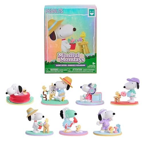 HAPPY HAUL Peanuts Mindful Mondays Collectible Figures, Surprise Collectible Toy Figure in Blind Box with Snoopy and Woodstock, 2.75 Inches Tall, Short-Run Drop, Ages 8 and up - Image 1