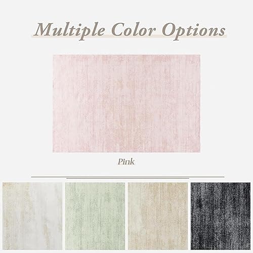 BILEEHOME Light Pink Rug 5x7 for Nursery Bedroom,Abstract Cute Modern Washable Boho Area Rugs for Girls Room,Blush thumbnail 6