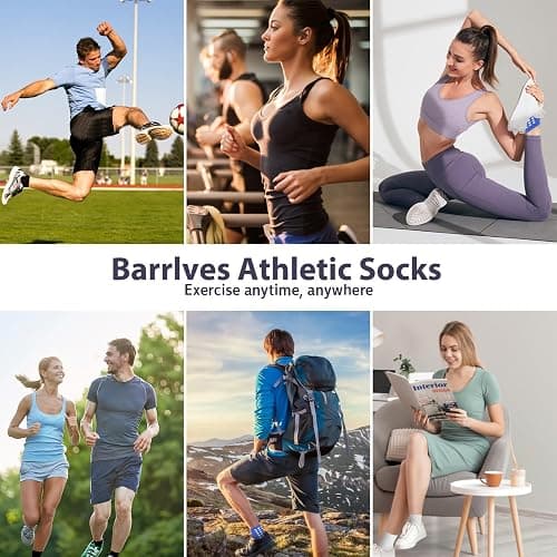 Barrlves 6 Pairs Grip Soccer Socks Colorful Non Slip Sports Football Basketball Hospital Yoga Socks for Men Women thumbnail 6