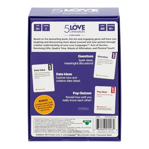 The 5 Love Languages® Card Game, Discover More About Yourself & Your Partner, 300 Prompt Cards to Spark Deep, Meaningful Conversations, Create New Date Ideas and Fun Quiz Questions for 2 Players, 16+ thumbnail 5