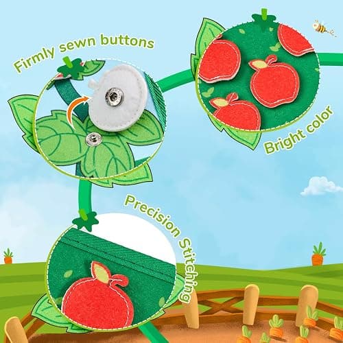 Farm Busy Book for Toddlers 1-3 - 1 Year Old Boys Girls Gifts Toys, Educational Quiet Activity Book with Life Skills, Toddler Travel Toys 1-2 thumbnail 7