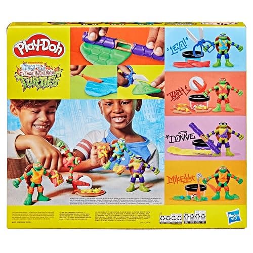 Play-Doh Teenage Mutant Ninja Turtles Cowabunga Creations Bendy 4 Inch Action Figures Set, Kids Arts & Crafts, TMNT Toys for Boys & Girls 4+ thumbnail 13