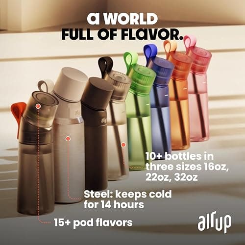 air up® water bottle (22 oz) for school, sports, gym | includes 5 scent pods & straw | flavored bottle in blue – also for kids, boys, girls | no calories, sugar-free and suitable for carbonation - Royal Blue - 22 Ounces thumbnail 7