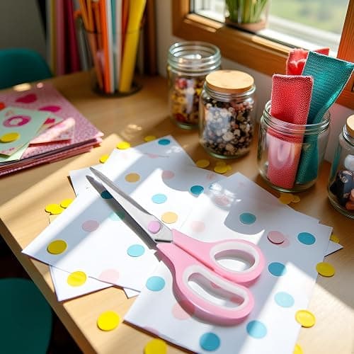Pink Scissors, 7.5" All Purpose Scissor for Office and Home, Stainless Steel Craft Sewing Fabric Shears with Comfort Grip, Right/Left Handed (1 Pack) thumbnail 2
