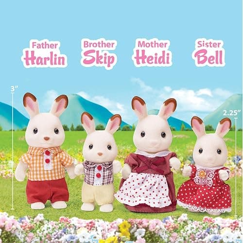 Calico Critters, Hopscotch Rabbit Family, Dolls, Doll House Figures, Collectible Toys thumbnail 3
