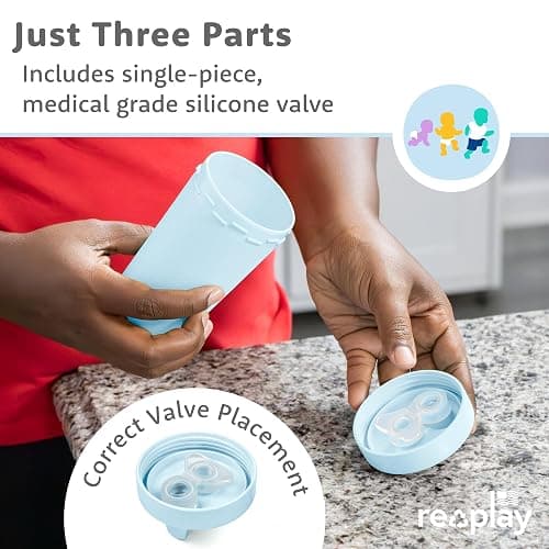 Re-Play Spill-Proof Sippy Cups - Reusable 10 Oz Set of 6, Dishwasher & Microwave Safe, Made in USA, Meadow thumbnail 9
