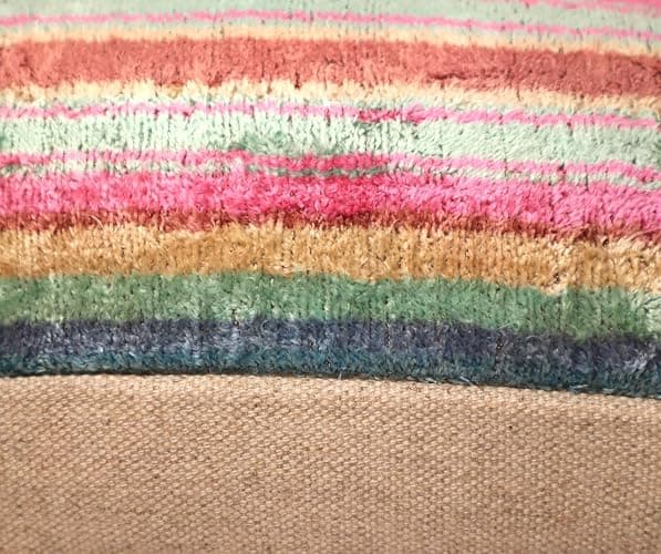CANVELLO Handmade Velvet Decorative Pillow 16" x 24" | Premium Down Feather Fill, Earth-Tone Stripe Pattern, Hidden Zipper Closure thumbnail 9