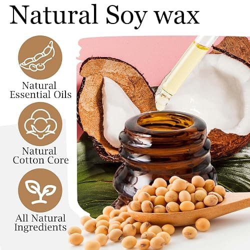Candles Gifts for Women - Natural Soy Wax Candle for Home Scented Perfect for Christmas, Birthday, Mother's Day, Vanilla Coconut Candles thumbnail 3