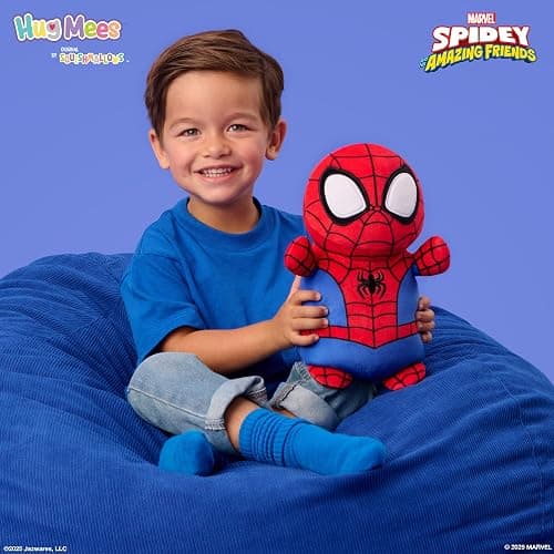 Squishmallows Original Marvel Spidey and His Amazing Friends 10-Inch Spidey HugMees - Medium-Sized Ultrasoft Official Jazwares Plush thumbnail 3