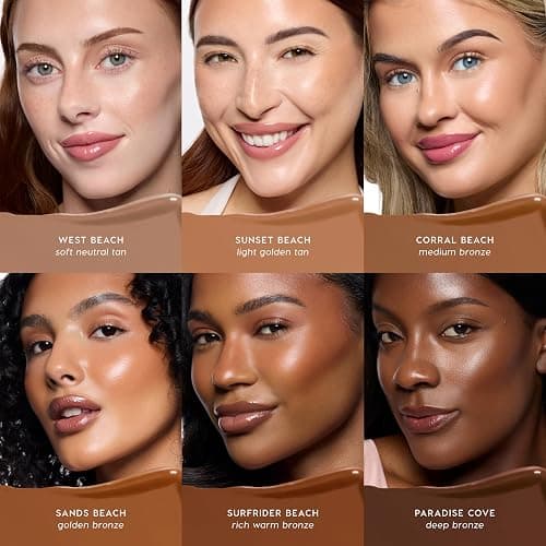 ColourPop Liquid Bronzer for Face - Buildable, Lightweight Liquid Contour + Makeup Bronzer - Blendable, Hydrating Formula with Squalane + Vitamin E - Cool Toned Neutral Tan, West Beach (0.27 oz) thumbnail 6